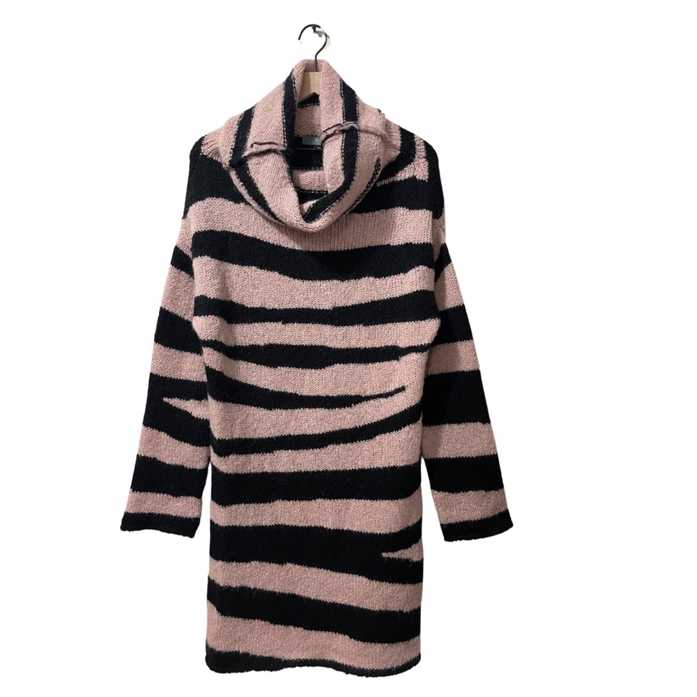 Alexander McQueen Pink and Black Striped Dress